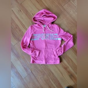 VS PINK Plush Zip-up Hoodie Size Small